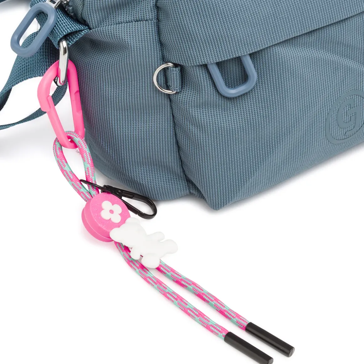Borsa a tracolla Blu Donna in tessuto tecnico con charm Carrera Jeans