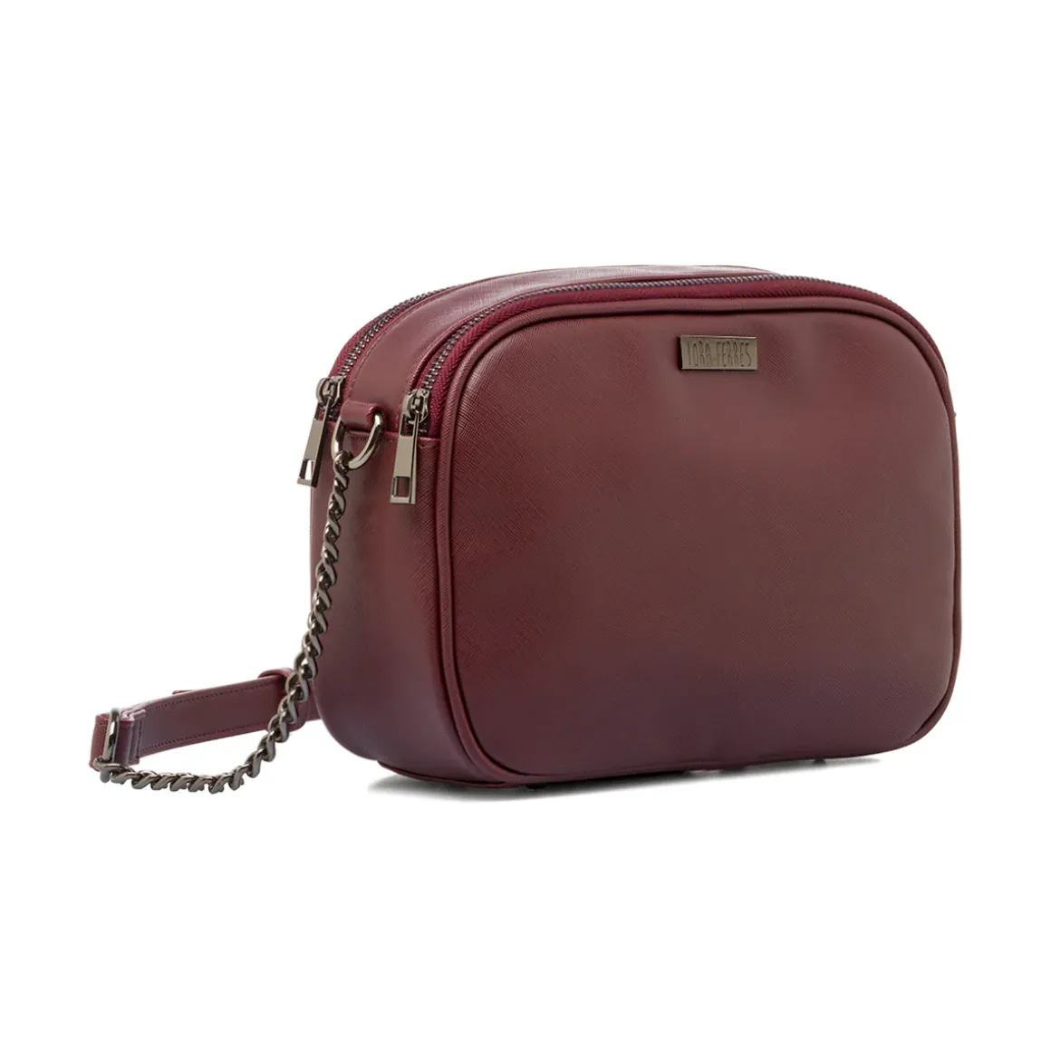 Borsa a tracolla Bordeaux da Donna con chiusura zip Lora Ferres
