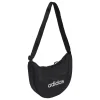 Borsa a tracolla da donna adidas nera con logo a contrasto