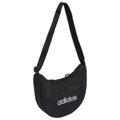 Borsa a tracolla da donna adidas nera con logo a contrasto