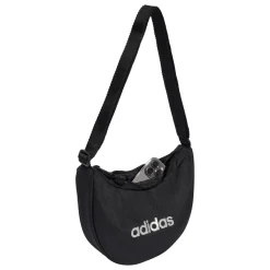 Borsa a tracolla da donna adidas nera con logo a contrasto
