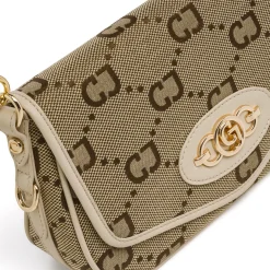 Borsa a tracolla da Donna beige con dettagli oro Carrera Jeans