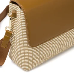Borsa a tracolla da Donna beige e marrone con tracolla Lora Ferres