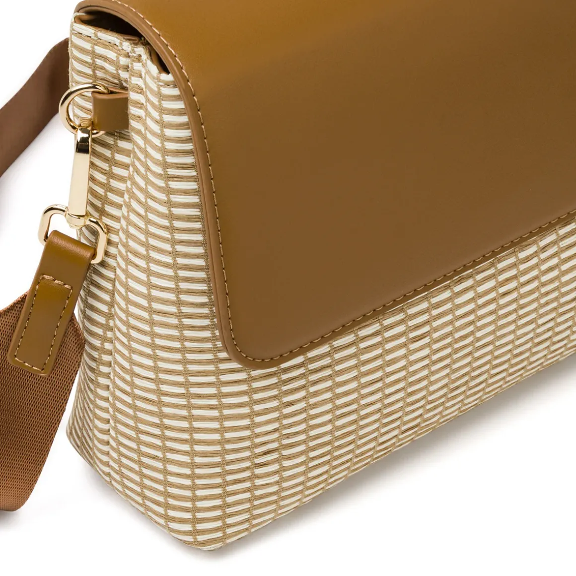Borsa a tracolla da Donna beige e marrone con tracolla Lora Ferres