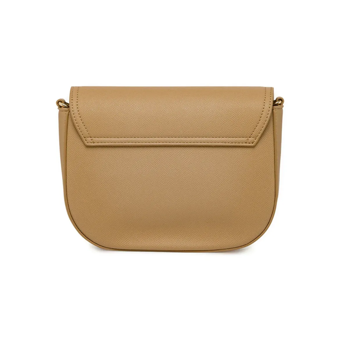 Borsa a tracolla da donna Lora Ferres beige con rifiniture color oro