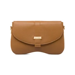 Borsa a Tracolla da Donna Marrone con Dettagli Dorati Lora Ferres
