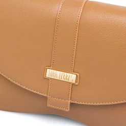 Borsa a Tracolla da Donna Marrone con Dettagli Dorati Lora Ferres