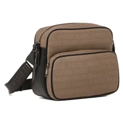 Borsa a Tracolla da Donna Marrone con Doppia Tasca Swish Jeans