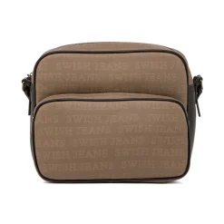 Borsa a Tracolla da Donna Marrone con Doppia Tasca Swish Jeans