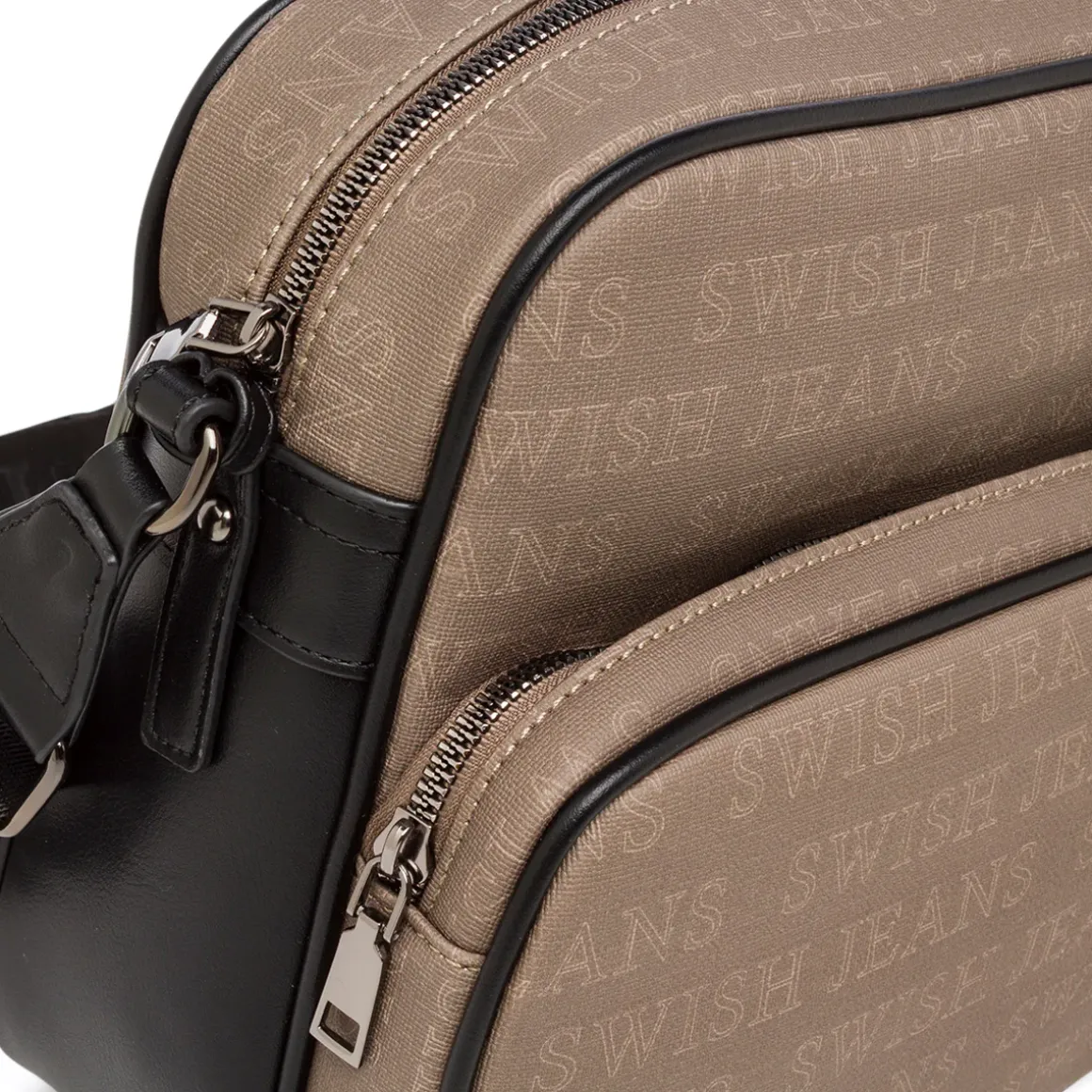 Borsa a Tracolla da Donna Marrone con Doppia Tasca Swish Jeans