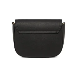 Borsa a tracolla da donna nera Lora Ferres con dettagli color oro