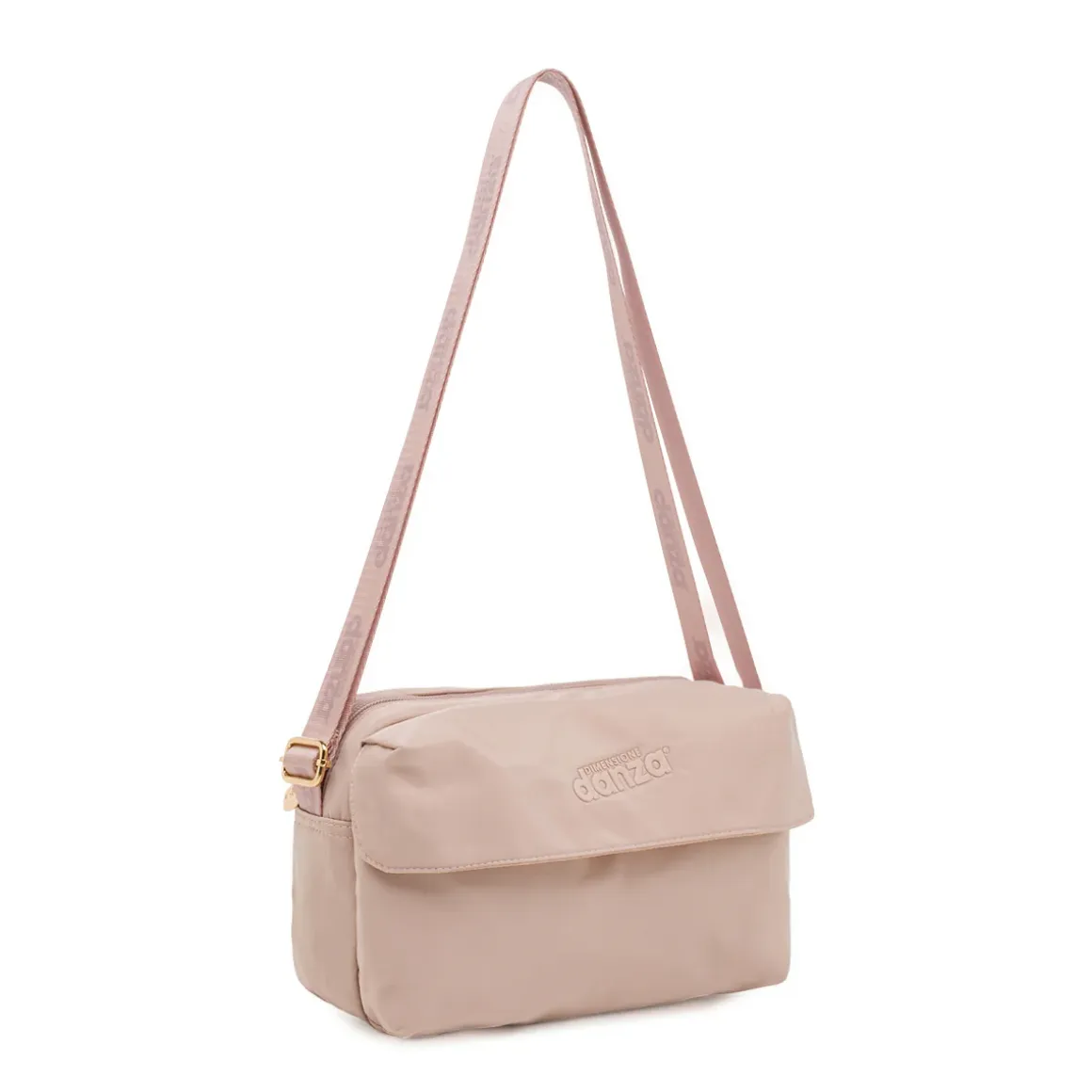 Borsa a tracolla da donna rosa Dimensione Danza con logo frontale