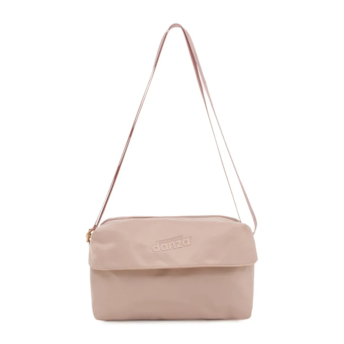 Borsa a tracolla da donna rosa Dimensione Danza con logo frontale