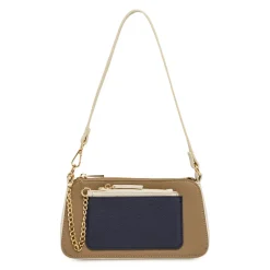 Borsa a tracolla da Donna taupe e marrone con catena Lora Ferres
