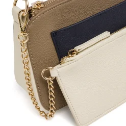 Borsa a tracolla da Donna taupe e marrone con catena Lora Ferres