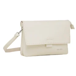 Borsa a tracolla donna bianca con dettagli cuciture a vista Lora Ferres