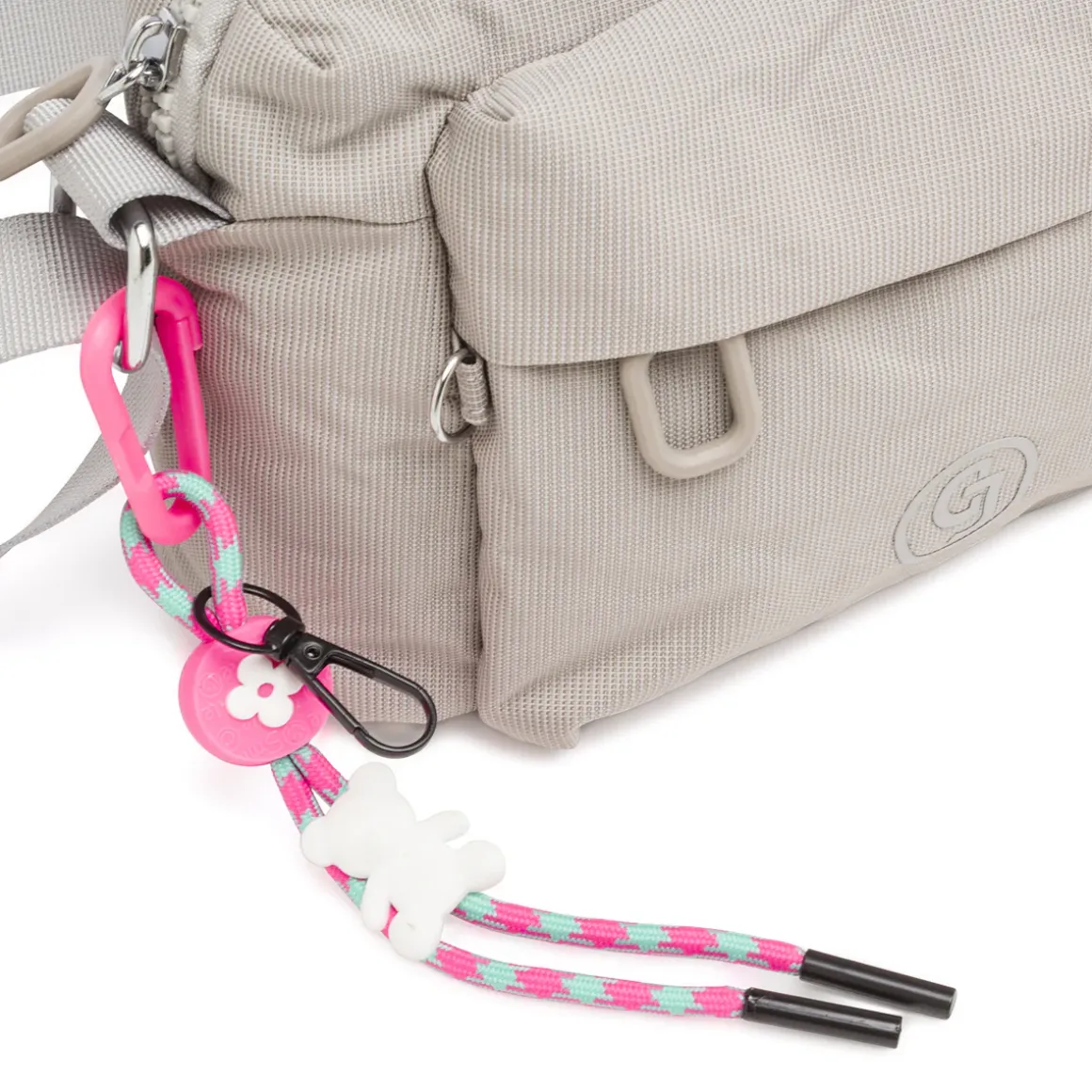 Borsa a tracolla Donna Nude in tessuto tecnico con charm Carrera Jeans