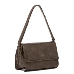 Borsa a tracolla marrone da Donna con Patta Lora Ferres