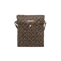 Borsa a tracolla marrone da Donna con stampa monogram Giulia Pieralli