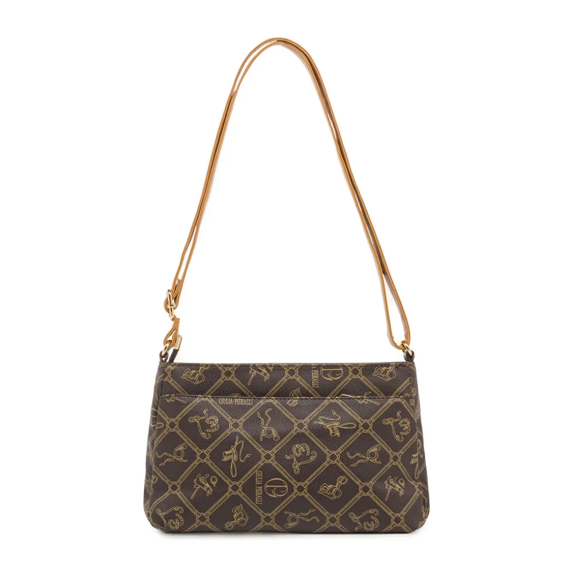 Borsa a tracolla marrone da Donna con stampa all-over Giulia Pieralli