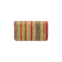 Borsa a tracolla multicolore da Donna in tessuto intrecciato effetto rafia Lora Ferres