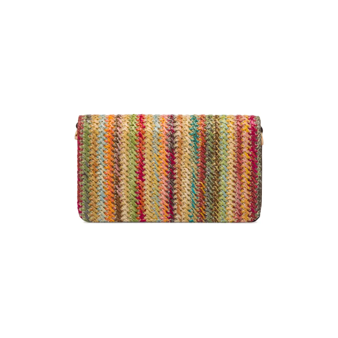 Borsa a tracolla multicolore da Donna in tessuto intrecciato effetto rafia Lora Ferres