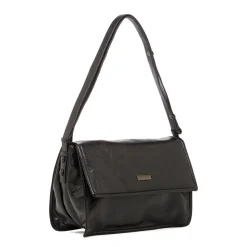Borsa a tracolla nera da Donna effetto invecchiato Lora Ferres