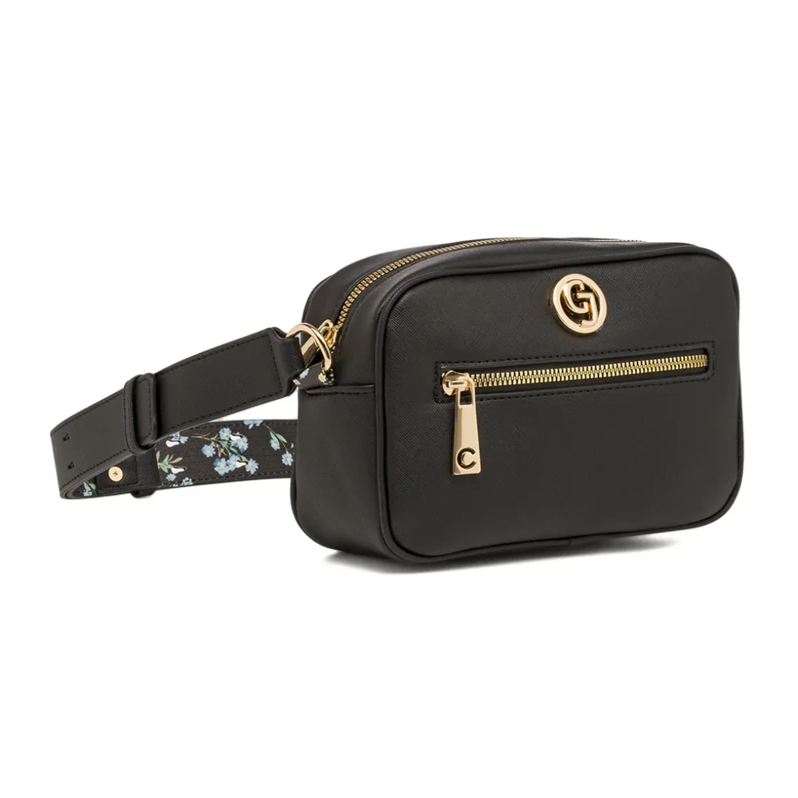 Borsa a tracolla nera da Donna con dettagio florale Carrera Jeans