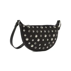 Borsa a tracolla nera da Donna a mezzaluna con borchie Lora Ferres