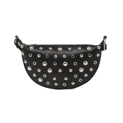 Borsa a tracolla nera da Donna a mezzaluna con borchie Lora Ferres