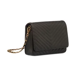 Borsa a tracolla nera da Donna con motivo a Chevron Lora Ferres