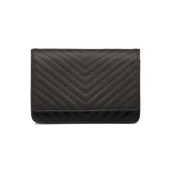 Borsa a tracolla nera da Donna con motivo a Chevron Lora Ferres