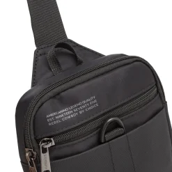 Borsa a Tracolla Nera da Uomo con tasche Americanino