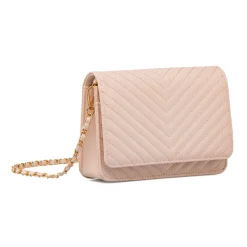 Borsa a tracolla rosa da Donna con motivo trapuntato Lora Ferres