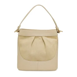 Borsa beige da Donna con inserto effetto scamosciato Lora Ferres