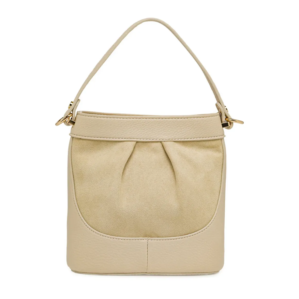 Borsa beige da Donna con inserto effetto scamosciato Lora Ferres
