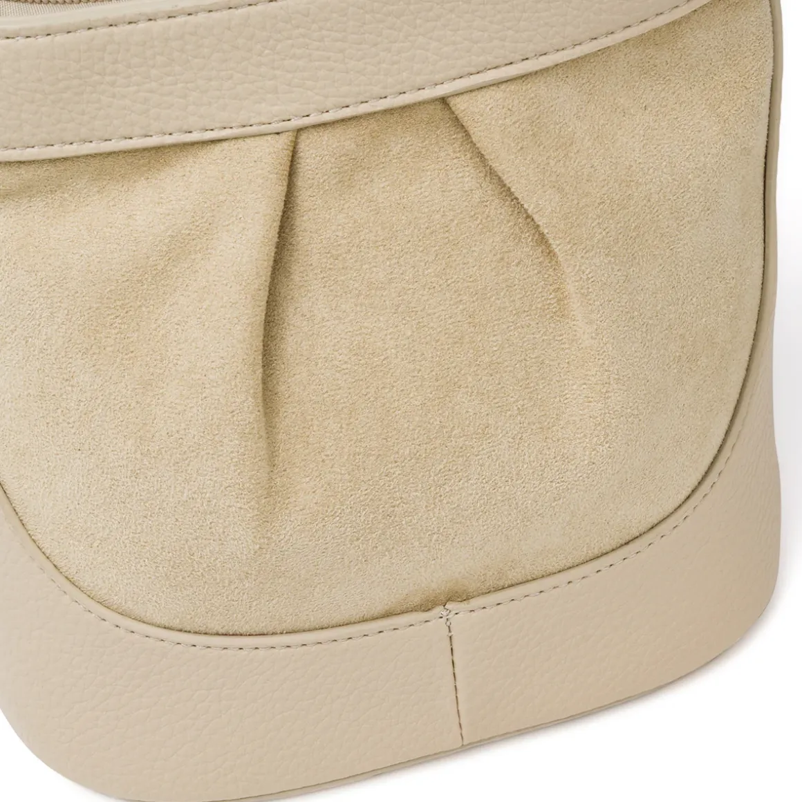 Borsa beige da Donna con inserto effetto scamosciato Lora Ferres