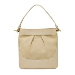 Borsa beige da Donna con inserto effetto scamosciato Lora Ferres