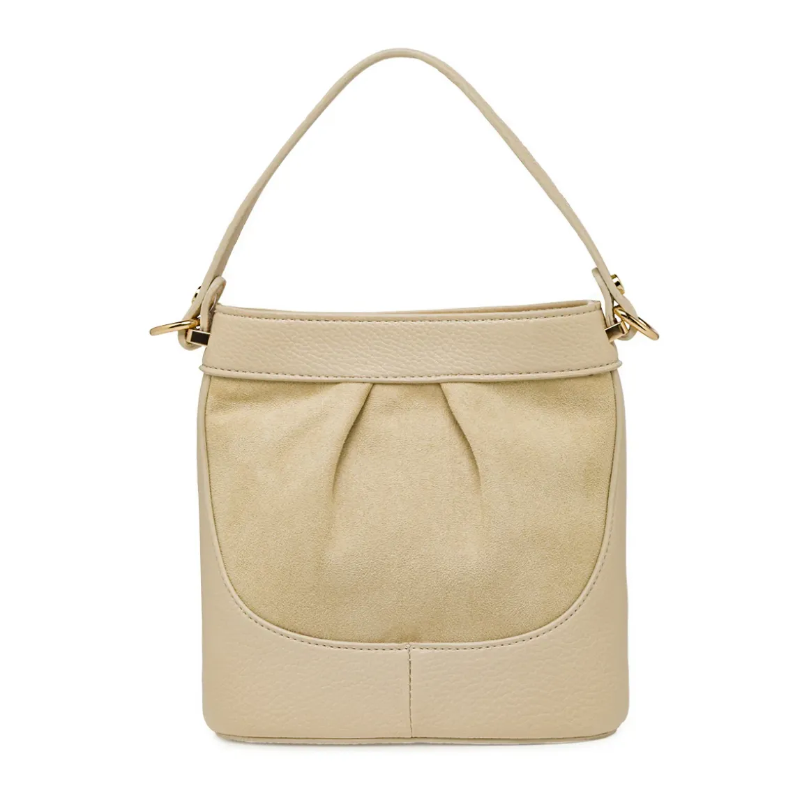 Borsa beige da Donna con inserto effetto scamosciato Lora Ferres