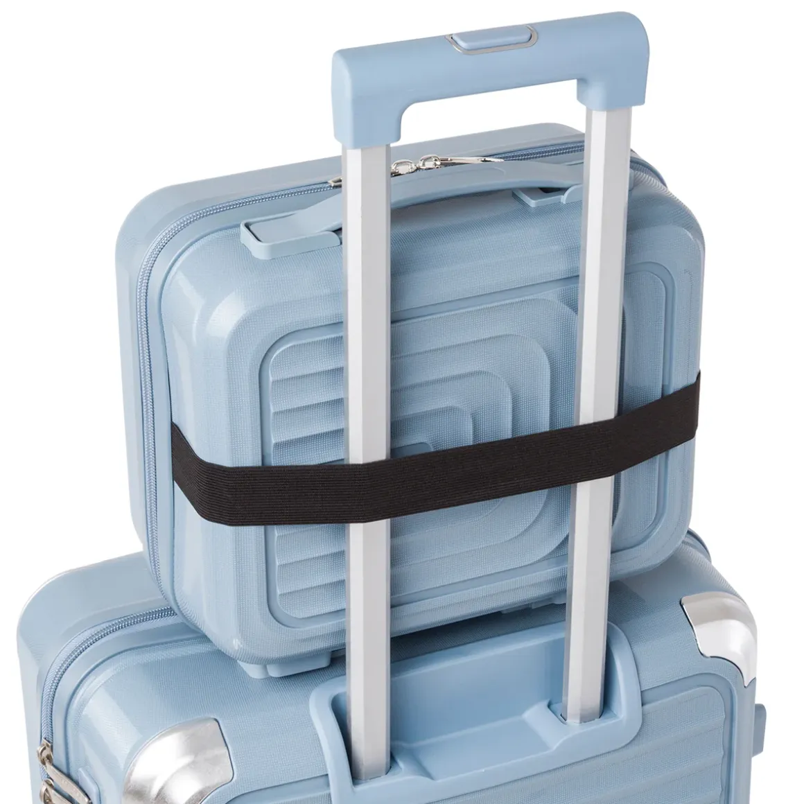Borsa cabina azzurro avio rigida con attacco trolley Romeo Gigi Milano