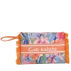 Borsa clutch da Donna arancione a fantasia floreale Camomilla Milano