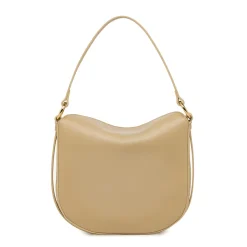 Borsa da donna beige con motivo traforato e tracolla Lora Ferres