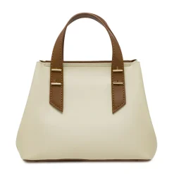 Borsa da donna bianca con dettagli in contrasto Lora Ferres