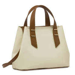 Borsa da donna bianca con dettagli in contrasto Lora Ferres