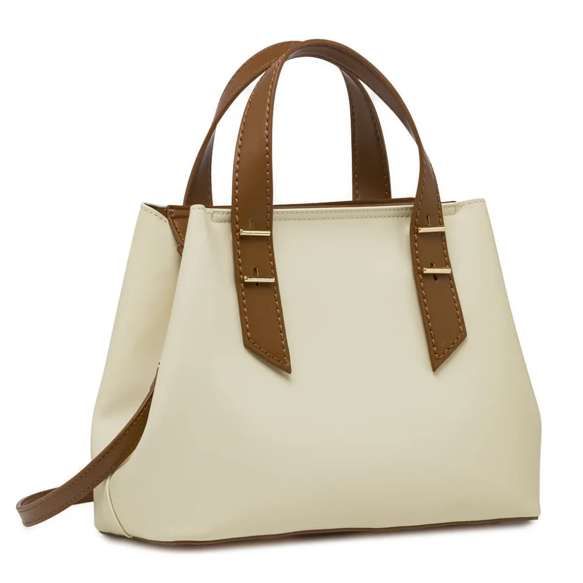 Borsa da donna bianca con dettagli in contrasto Lora Ferres