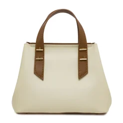 Borsa da donna bianca con dettagli in contrasto Lora Ferres