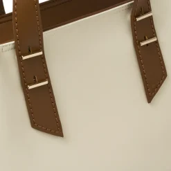 Borsa da donna bianca con dettagli in contrasto Lora Ferres