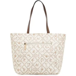 Borsa da Donna bianca con stampa logo e doppia tasca Giulia Pieralli