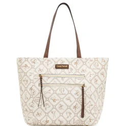 Borsa da Donna bianca con stampa logo e doppia tasca Giulia Pieralli