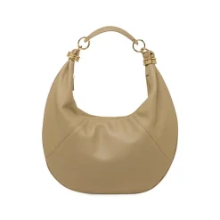 Borsa da Donna Lora Ferres taupe a forma di luna e con anelli dorati